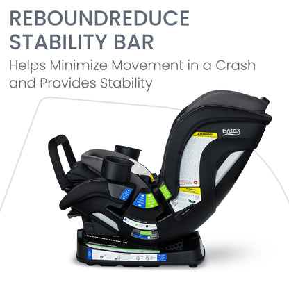 Britax Poplar S Convertible Car Seat, 2-in-1 Car Seat with Slim 17-Inch Design, ClickTight Technology, Arctic Onyx
