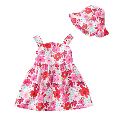 Newborn Infant Baby Girl Dress Toddler Girl Clothes Halter Backless Sleeveless Flower Sundress Summer Dresses for Girl