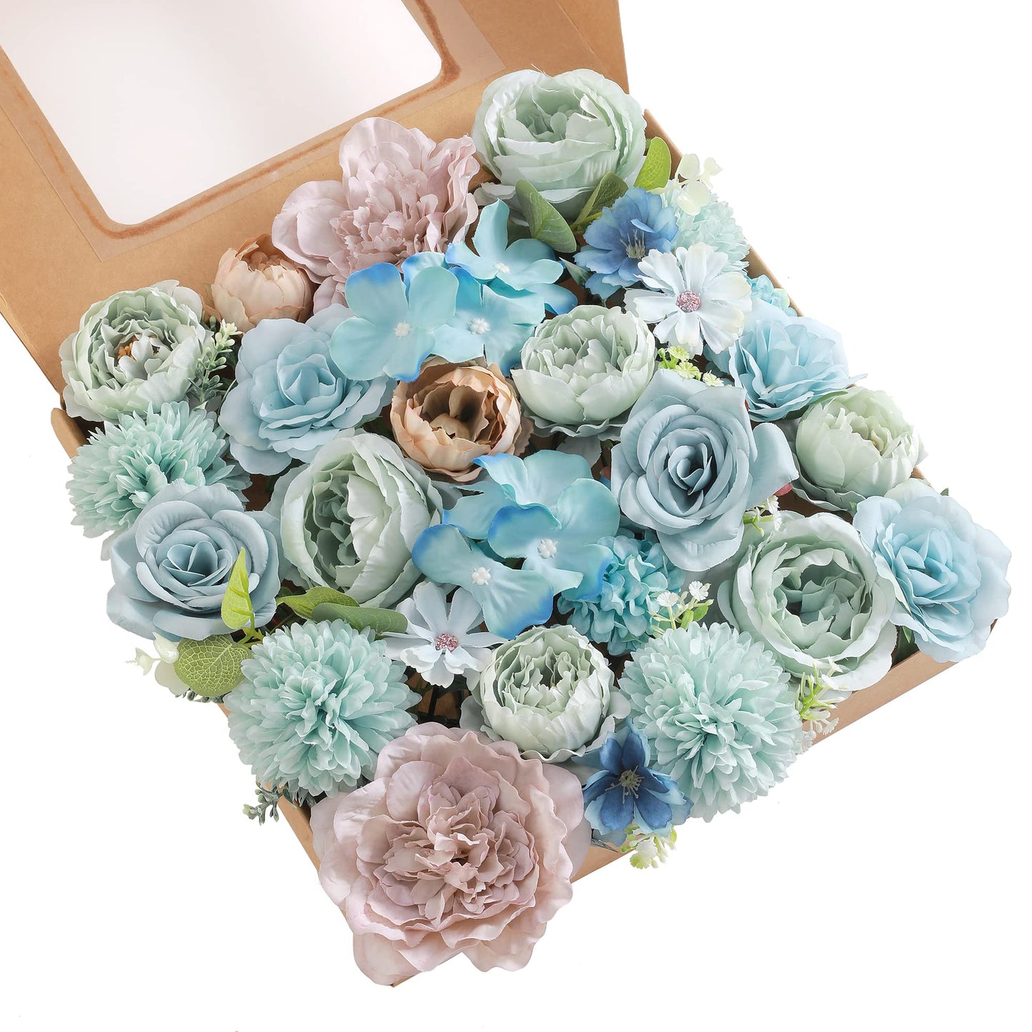 Artificial Flowers Combo, Fake Flowers for DIY Tables Centerpieces Baby Shower Bridal Shower Wedding Bouquet Arrangements Party Candle Holder Cake Decor Flower Home Decorations