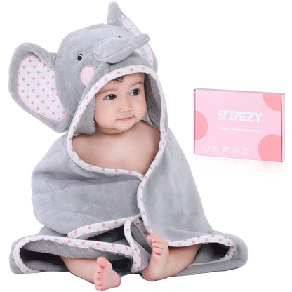 Baby Hooded Towel with Unique Animal Design Ultra Soft Thick Cotton Bath Towel for Newborn (Bunny)