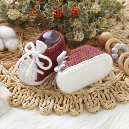 DovFanny Baby Booties Newborn Baby First Shoes Cozy Warm Knit Soft Booties for Toddler Infant Boy Girl