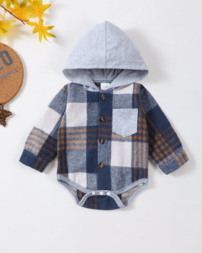 Renotemy Newborn Baby Boy Clothes Infant Boy Outfits Baby Hoodie Romper Fall Winter 0 3 6 9 12 18 Months Baby Clothes for Boy
