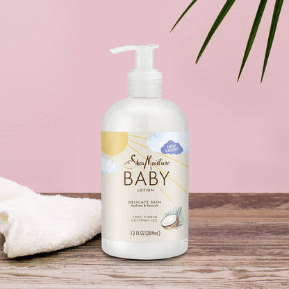 SheaMoisture Baby Lotion for Baby Skin 100% Virgin Coconut Oil, Clear Skin Moisturizer 8 oz
