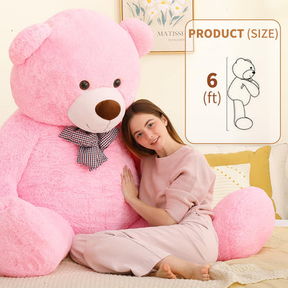 MaoGoLan Giant Big Teddy Bear 4 Feet 47 inch Life Size Tan Plush Bear Brown Stuffed Animal for Children Boyfriend