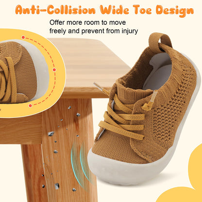 JIASUQI Baby Shoes for Toddler Boys Girls Sneakers Slip on Walking Shoes for Babies