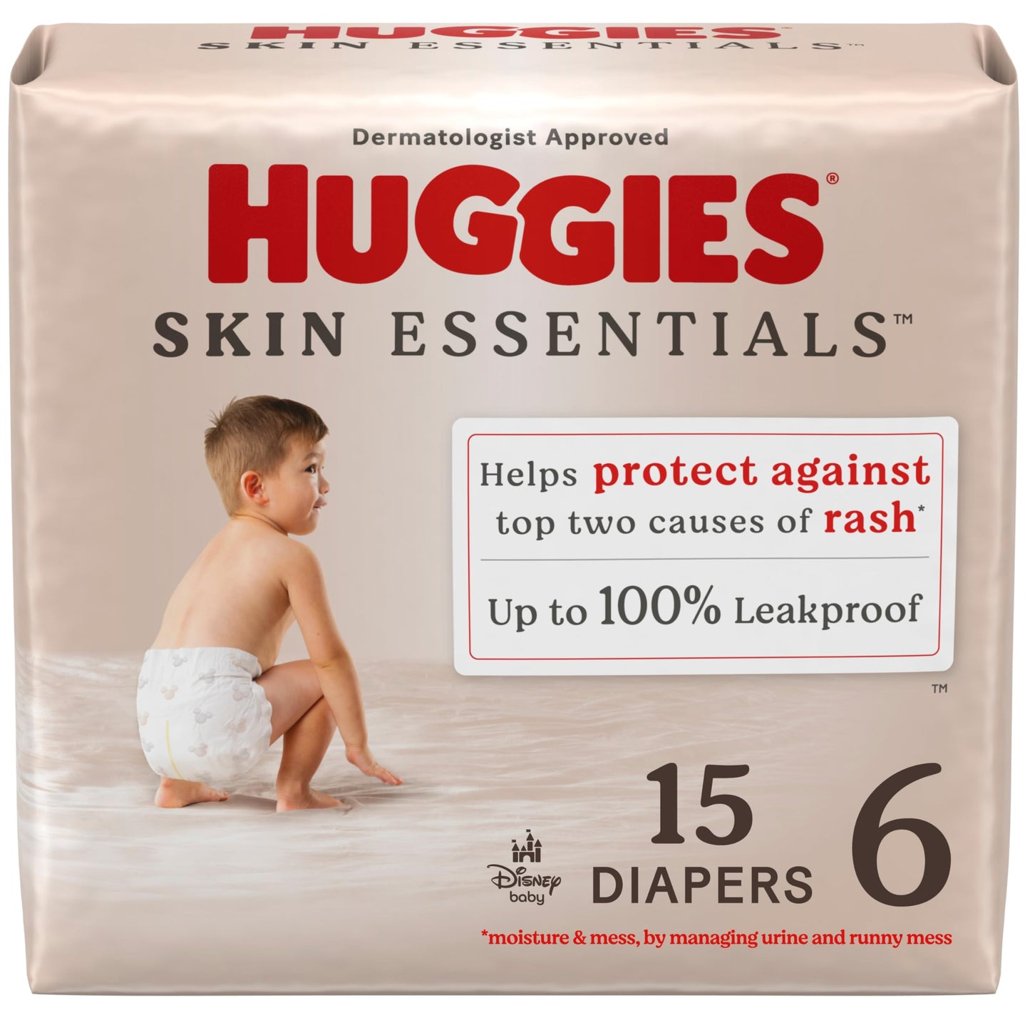 Huggies Size 2 Diapers, Skin Essentials Baby Diapers, Size 2 (12-18 lbs), 74 Count, Packaging May Vary