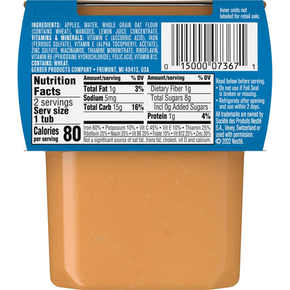 Gerber Baby Food 2nd Foods, Mixed Cereal, Pears & Cinnamon with Oatmeal Puree, 4 Ounce Tubs, 2-Pack (Pack of 8)
