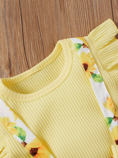 Mubineo Baby Girl Summer Clothes Romper Dress Outfits Cute Ruffle Floral Overalls Skirt Sets Newborn Outfit