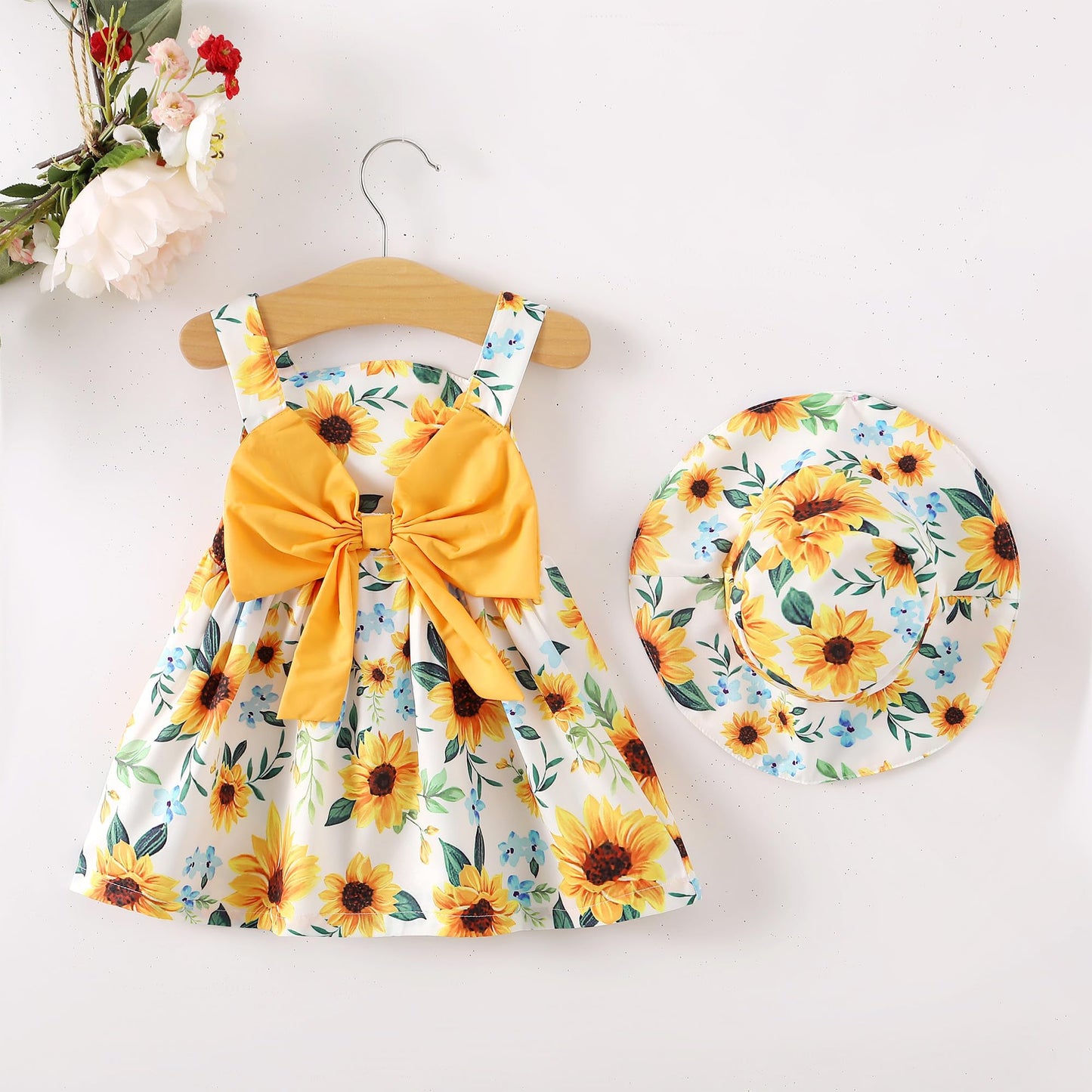 Newborn Infant Baby Girl Dress Toddler Girl Clothes Halter Backless Sleeveless Flower Sundress Summer Dresses for Girl