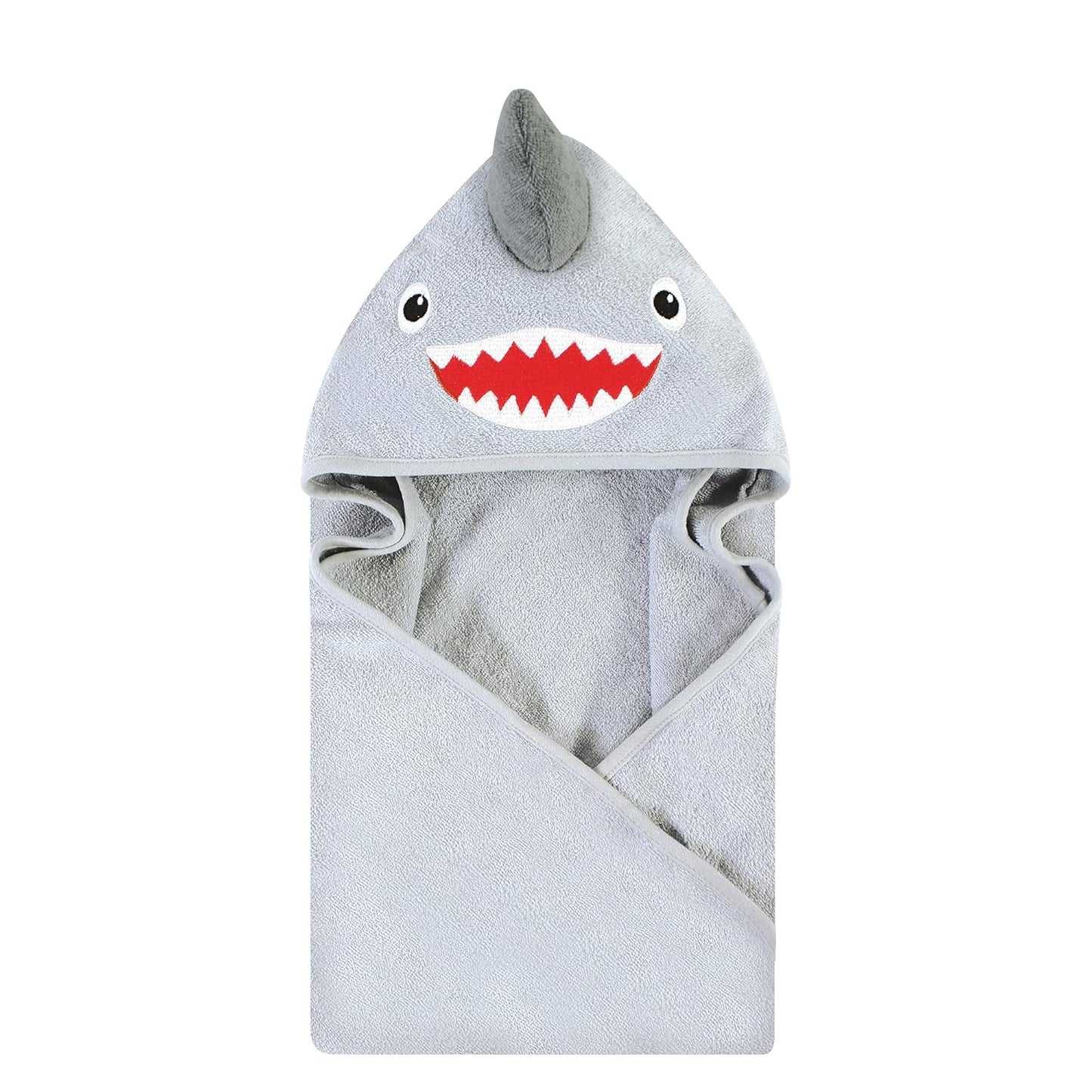 Hudson Baby Unisex Baby Cotton Animal Face Hooded Towel, Pretty Elephant, One Size