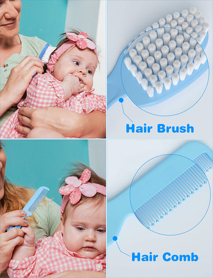 OTTOLIVES Baby Healthcare and Grooming Kit, 24 in 1 Baby Electric Nail Trimmer Set Newborn Nursery Health Care Set for Newborn Infant Toddlers Baby Boys Girls Kids (0-3 Years+) (Green)