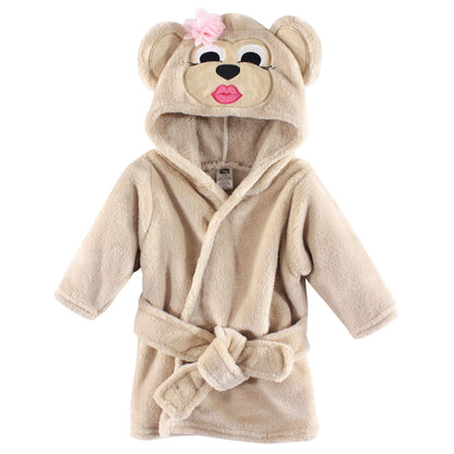 Hudson Baby Unisex Baby Plush Animal Face Bathrobe