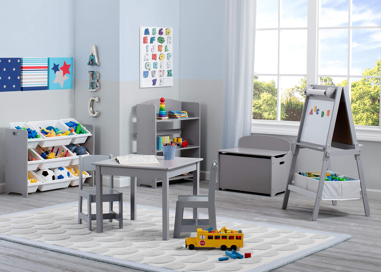 Delta Children MySize Kids Wood Table and Chair Set (2 Chairs Included) - Ideal for Arts & Crafts, Snack Time, & More - Greenguard Gold Certified, Bianca White, 3 Piece Set