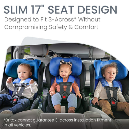 Britax Poplar S Convertible Car Seat, 2-in-1 Car Seat with Slim 17-Inch Design, ClickTight Technology, Arctic Onyx