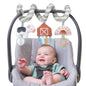 Itzy Ritzy Spiral Car Seat & Stroller Activity Toy - Stroller & Car Seat Toys for Ages 0 Months and Up - Hanging Toys Include Dangling Ring, Mirror and Textured Ribbons (Pastel Rainbow)