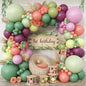 Sage Green Balloons Arch Double Stuffed, Olive Dusty Green Brown Beige Neutral Balloon Garland Kit, White Sand Apricot Tan Latex Balloon for Baby Shower Birthday Jungle Safari Party Decoration