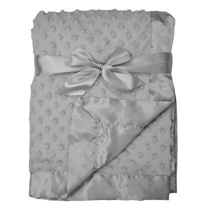 American Baby Company Heavenly Soft Chenille Security Blanket, 2-Layer Design with Minky Dot & Silky Satin, Pink, 14" x 14" for Boys and Girls