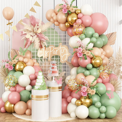 Ivory White Balloon Arch Kit,Boho Balloon Garland with Pastel Orange Cream Beige Champagne Gold White Sand Balloons for Neutral Baby Shower Wedding Boho Bridal Party Decorations