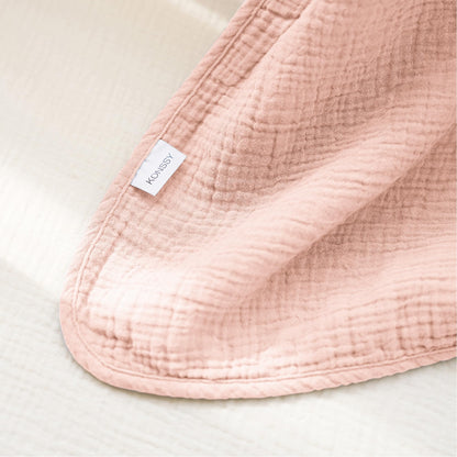 Konssy Muslin Baby Blankets for Girls Boys, 100% Cotton Crib Blanket for Infant Toddler, Super Soft and Lightweight Nursery Swaddling Wrap 40"x36" (Floral)