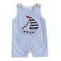 YINGISFITM Newborn Baby Boy Clothes Sailboat Overalls Sleeveless Jumpsuit Infant Bodysuit Toddler Outfits
