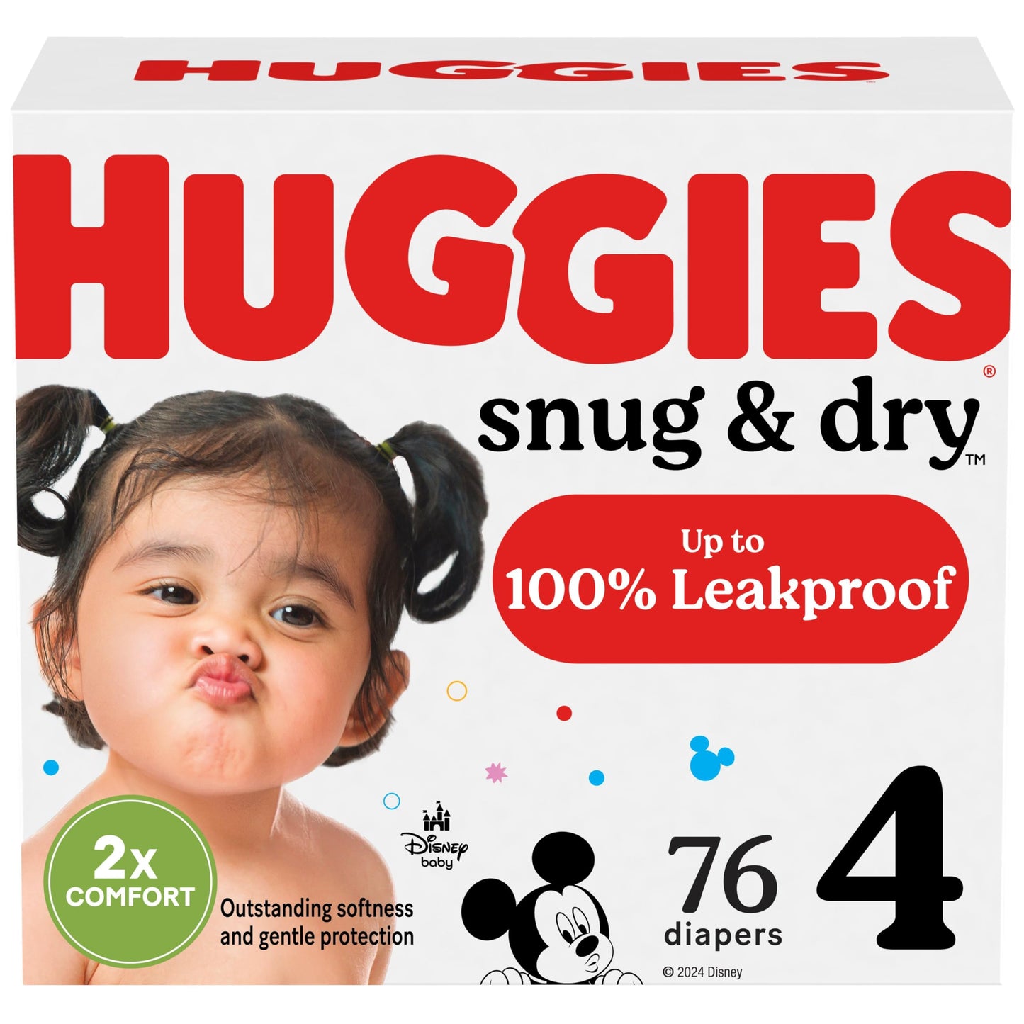 Huggies Size 1 Diapers, Snug & Dry Newborn Diapers, Size 1 (8-14 lbs), 38 Count, Packaging May Vary
