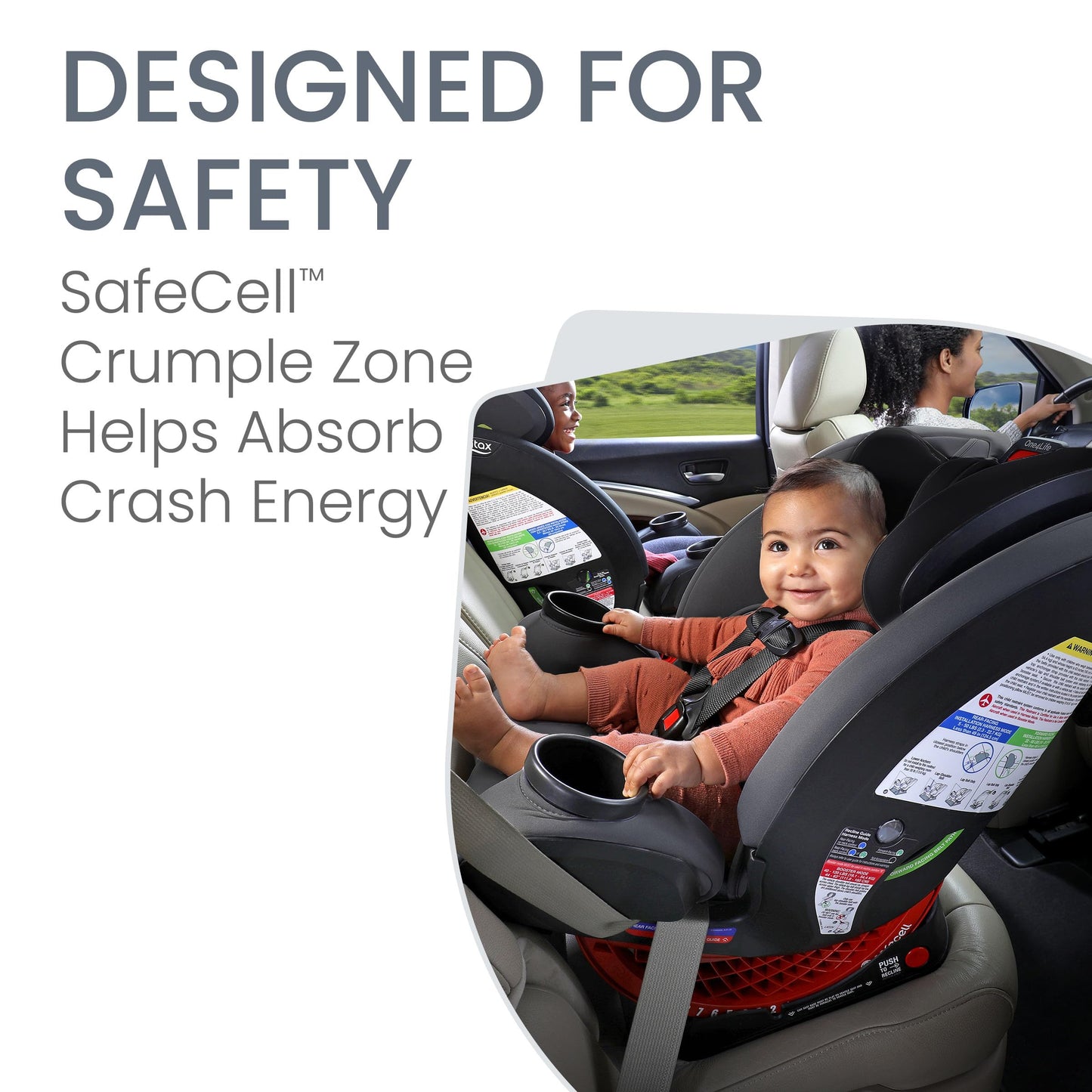 Britax One4Life Convertible Infant Car Seat, 10 Years of Use from 5 to 120 Pounds, Converts from Rear-Facing to Forward-Facing Booster Seat, Machine-Washable Fabric, Glacier Graphite