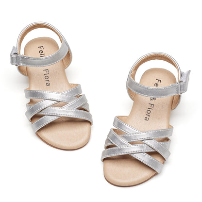 Felix & Flora Toddler Girl Sandals - Little Girl Easter Summer Dress Shoes Lightweight Open Toe Beach Holiday.