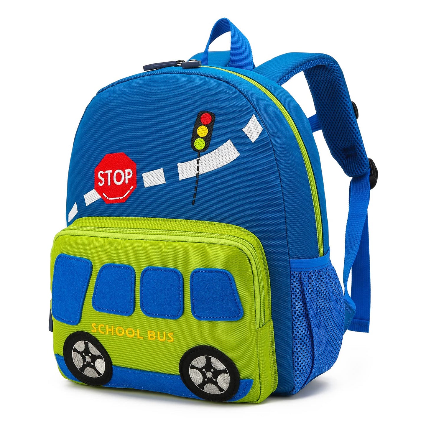 Car Dinosaur Kids Toddler Backpack for Boys and Girls Children Waterproof Preschool Bag(Red Music Party)