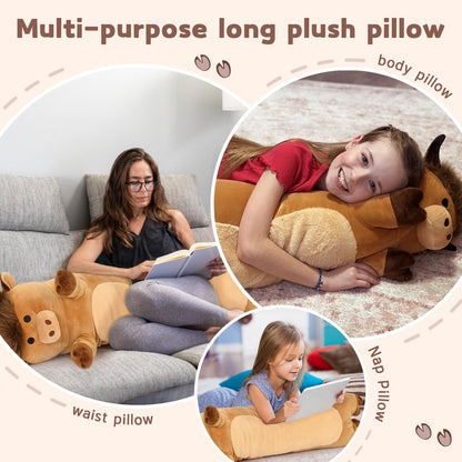 Tezituor 51 inch Giant Alligator Stuffed Animal, 4ft Large Stuffed Crocodile Plush Toy, Hugging Soft Alligator Plush Pillow for Girls Boys