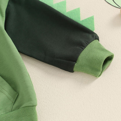 MA&BABY Toddler Boys Clothes Dinosaur Print 6 12 18 24 Months 3T 4T Outfits Long Sleeve Pullover Jogger Pant 2PC Sets