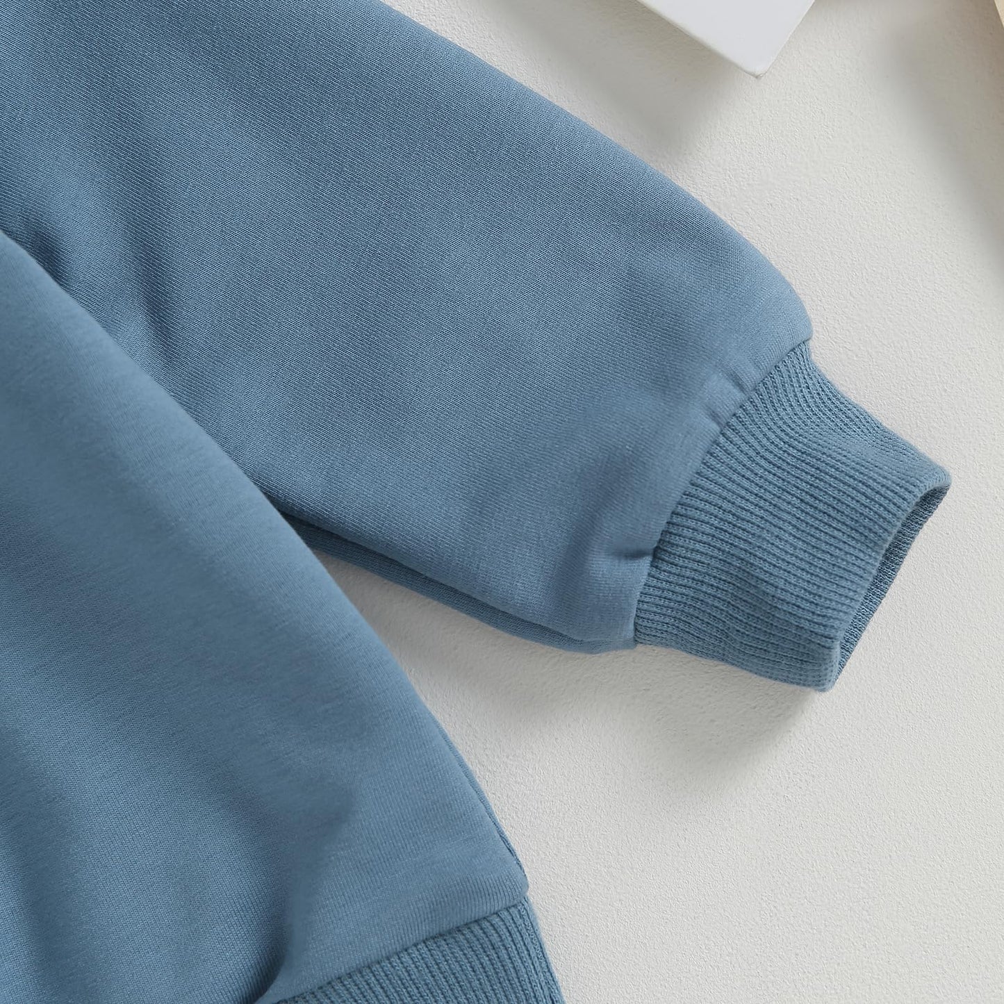Toddler Boy Clothes Pretty Fly for A Little Guy Outfit Long Sleeve Sweatshirt Top Jogger Pants Cute 2Pcs Set 0-3T
