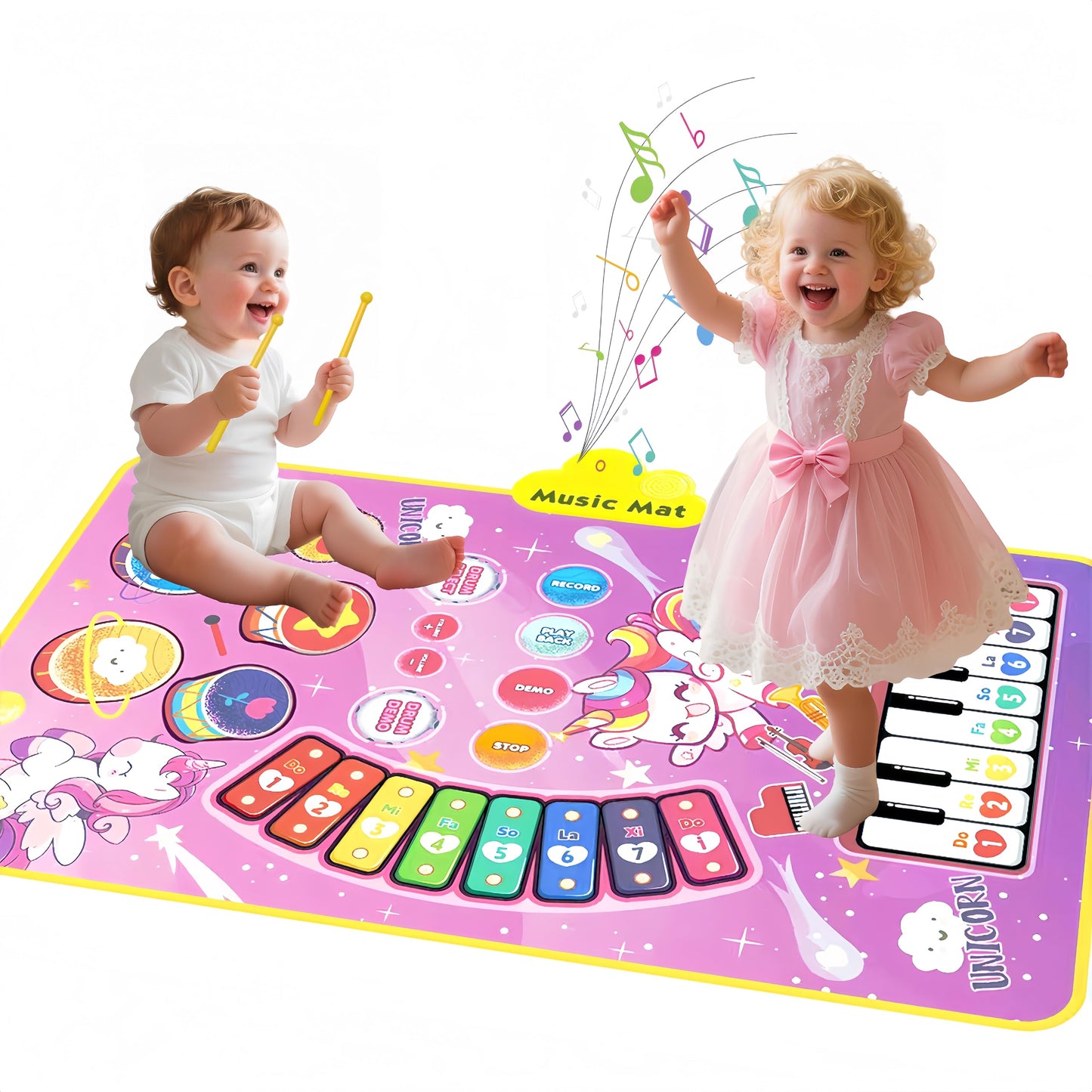 Baby Toys for 0-6 Months, Dinosaur Musical Mat Montessori Sensor Toys 1 Year Old，Easter Basket Stuffers Gifts for 2 3 4 Year Old Toddler Boys Girls