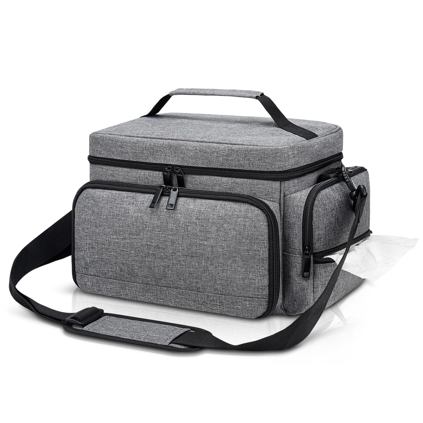 Breast Pump Bag Fit for Spectra S1 and S2, Pumping Bag with Waterproof Mat for Pump Accessories, Portable Pump Carrying Case for Work, Travel and Family Use, Black