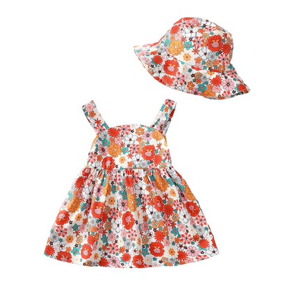 Newborn Infant Baby Girl Dress Toddler Girl Clothes Halter Backless Sleeveless Flower Sundress Summer Dresses for Girl