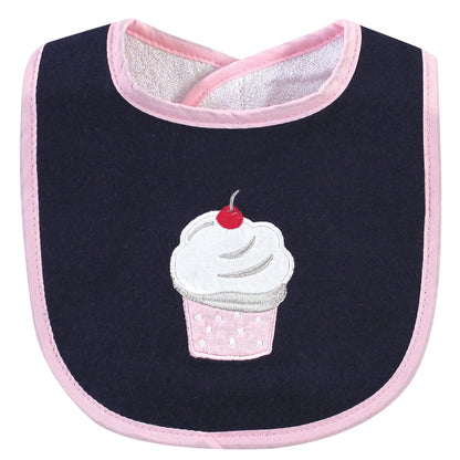 Hudson Baby Unisex Baby Cotton Terry Bib and Burp Cloth Set, Dinner Date, One Size