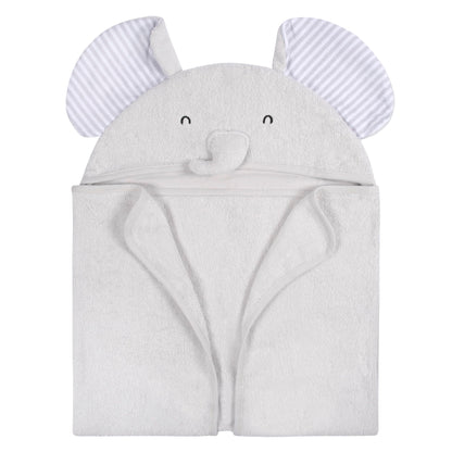 Gerber Baby 4 Piece Animal Character Hooded Towel and Washcloth Set, Brown Lion, One Size