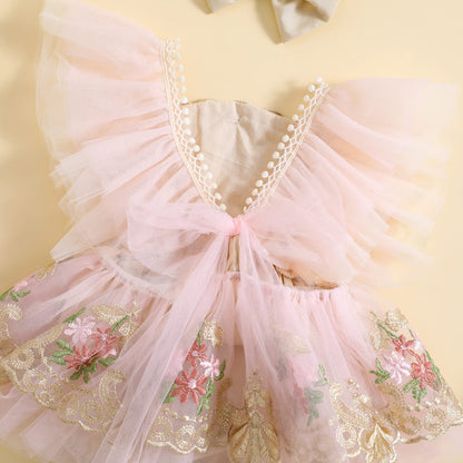 Mubineo Baby Girl Summer Clothes Lace Romper Skirt Dress Princess Outfits Sleeveless Flower Newborn Outfit