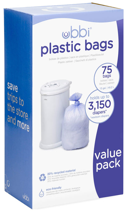Ubbi Diaper Pail Bags and Refills Value Pack