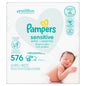 Pampers Sensitive Baby Wipes, Water Based, Hypoallergenic and Unscented, 8 Flip-Top Packs, 4 Refill Packs (1008 Wipes Total)