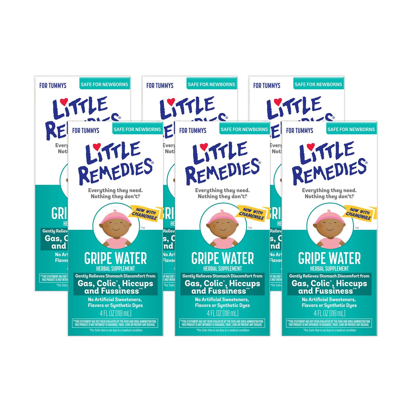 Little Remedies Gripe Water for Babies, Colic and Baby Gas Relief for Newborns, 4 Fl Oz, 3 Pack