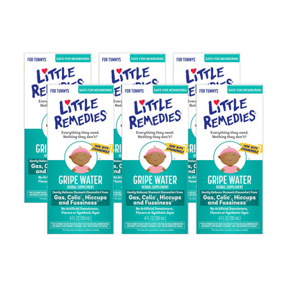 Little Remedies Gripe Water for Babies, Colic and Baby Gas Relief for Newborns, 4 Fl Oz, 3 Pack