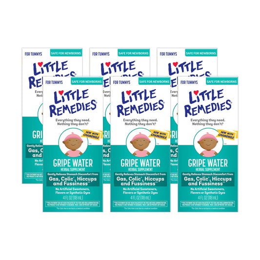 Little Remedies Gripe Water for Babies, Colic and Baby Gas Relief for Newborns, 4 Fl Oz, 3 Pack