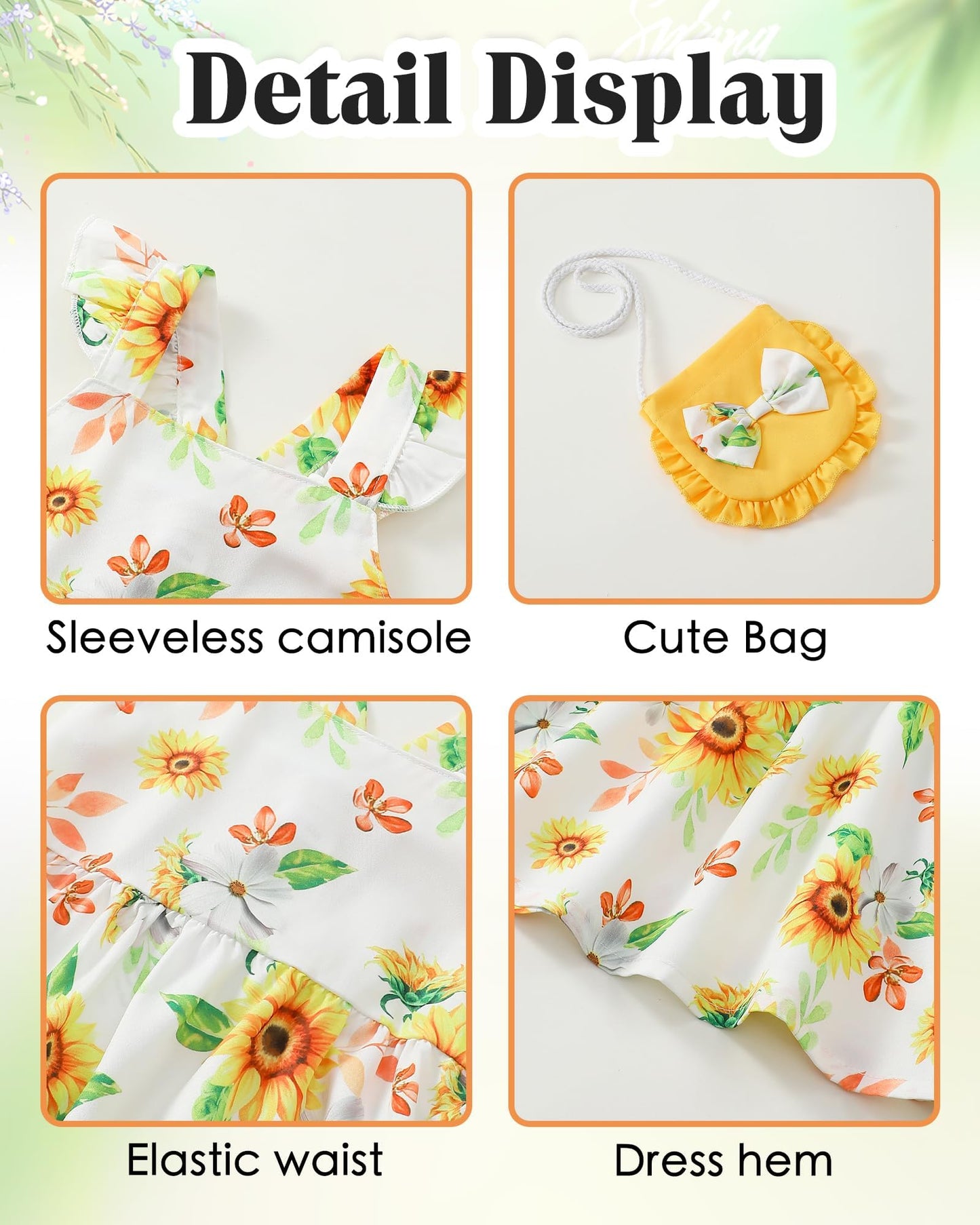 Mioglrie Baby Girl Clothes Newborn Dress Summer Toddler Girls' Clothing Casual Sundress with Cute Bag Infant Outfits