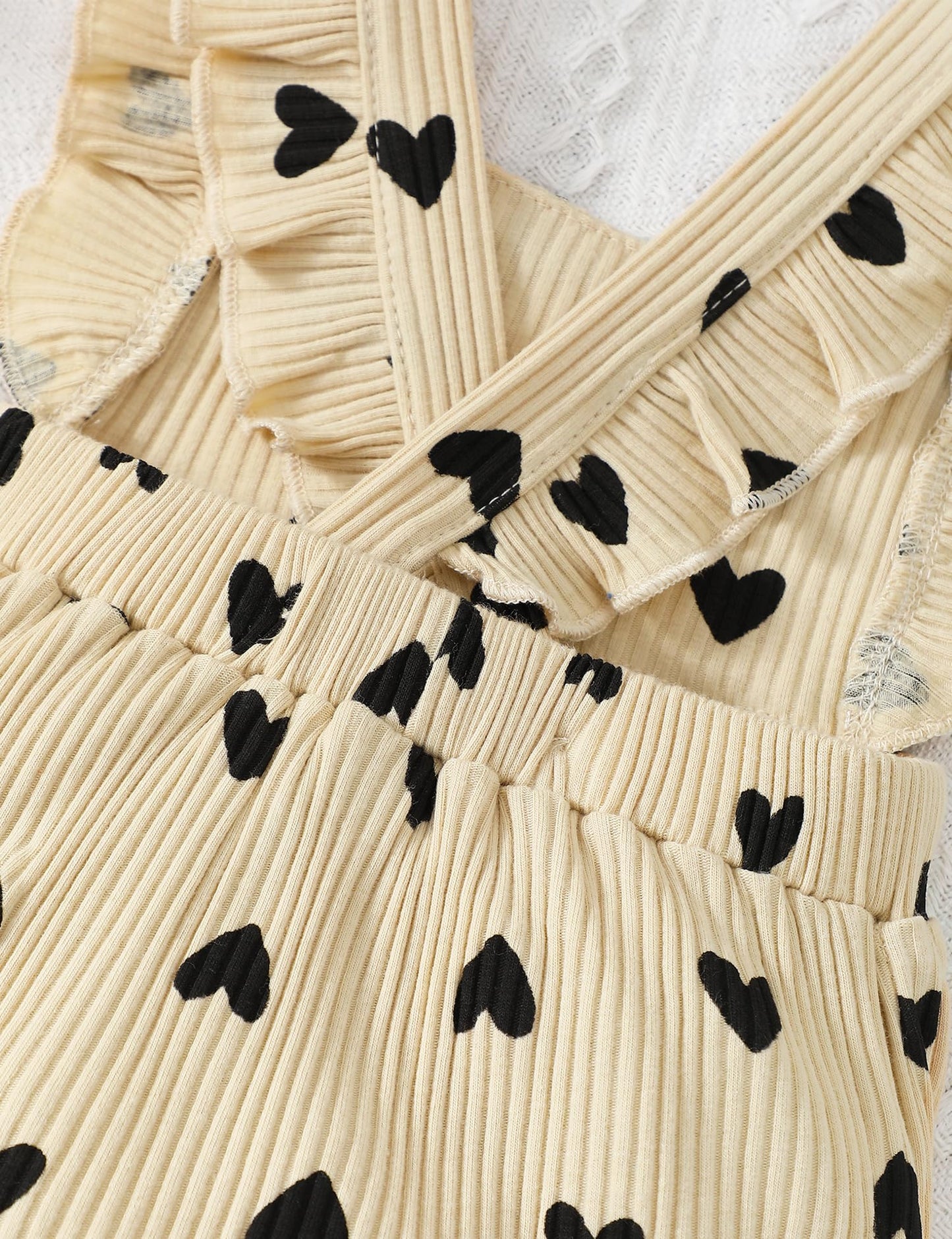 Fullfamous Baby Girl Ruffled Jumpsuit and Headband Set