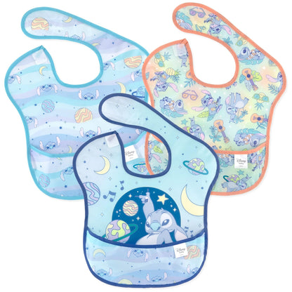 Bumkins Disney Bibs for Girl or Boy, SuperBib Baby and Toddler 6-24 Months, Essential Must Have for Eating, Feeding, Baby Led Weaning, Mess Saving Waterproof Soft Fabric, 3-pk Pooh Bear and Friends