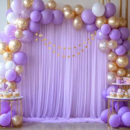 Champagne Tulle Backdrop Curtain for Parties Wedding 10ft×8ft Champagne Sheer Backdrop Curtains for Baby Shower Bridal Shower Reception Birthday Party Christmas Photoshoot Decorations 2 Panels