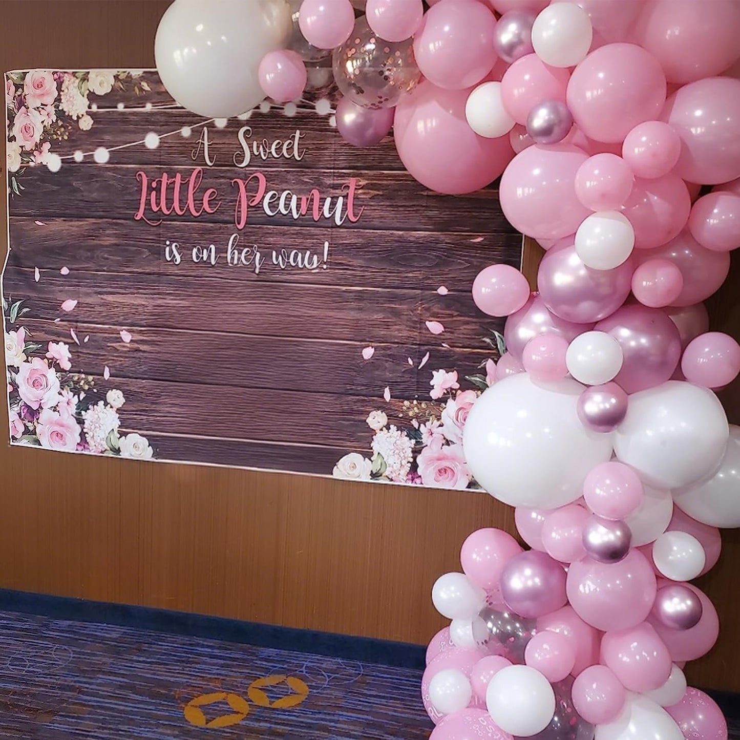 Pink White Balloon Arch Kit, Double Stuffed Pastel Pink Ivory White Balloon Garland, Baby Pink Cream White Balloons with 3pcs 18Inch Clear Balloons for Girls Birthday Baby Shower Party Decorations