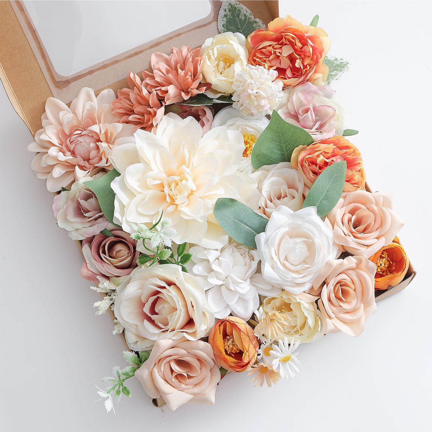 Artificial Flowers Combo, Fake Flowers for DIY Tables Centerpieces Baby Shower Bridal Shower Wedding Bouquet Arrangements Party Candle Holder Cake Decor Flower Home Decorations