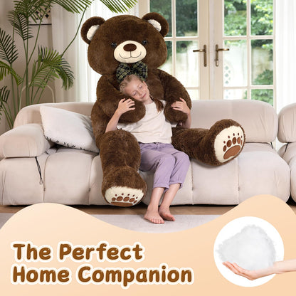 6ft Giant Teddy Bear Stuffed Animal, 72" Life Size Pink Teddy Bear Plush Toy, Cuddly Stuffed Bear Gift for Girlfriend, Wife, Kids at Birthday Valentine's Day, Christmas, Baby Shower Decor