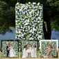 Artificial Luxury‌ Flower Wall Panels, Gorgeous 3D Silk Floral Backdrop for Wedding, Baby Show, Party and Home Decor, Quick Assembly/Storage, Eco ＆ Pet Friendly, 2 pcs, Each Panel 2*8 ft.